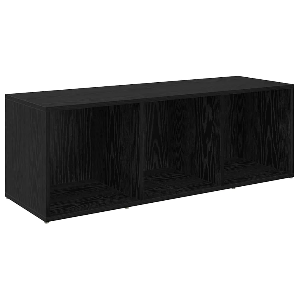 TV szekrény 4 pcs Fekete tölgy 37 x 35 x 107.5 cm Műanyag fa