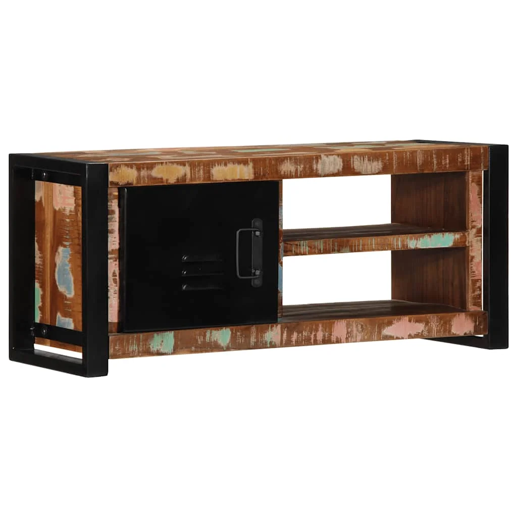 TV szekrény 80x30x35 cm tömörfa, újrahasznosított fa