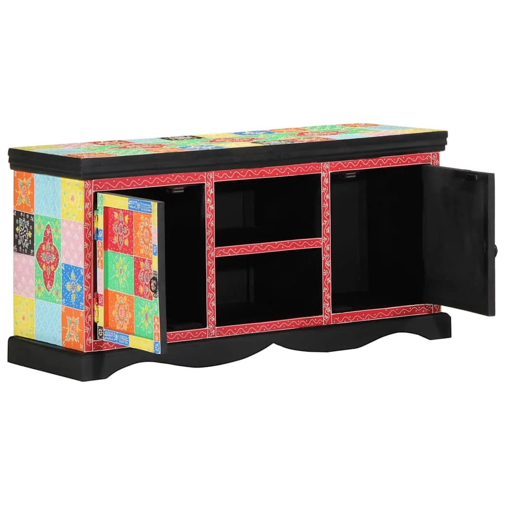 TV szekrény Sokszínű 100 x 35 x 50 cm Tömör mangófa