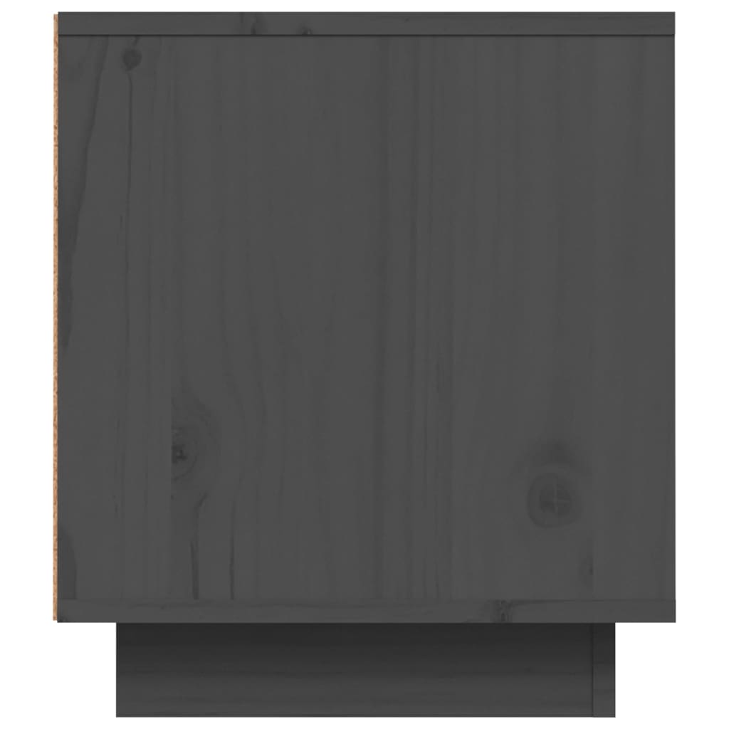 Szürke tömör fenyőfa TV-szekrény 80 x 35 x 40,5 cm