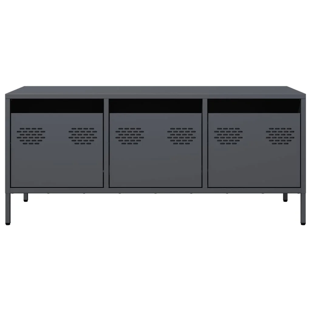 Antracit hidegen hengerelt acél TV-szekrény 101,5x39x43,5 cm