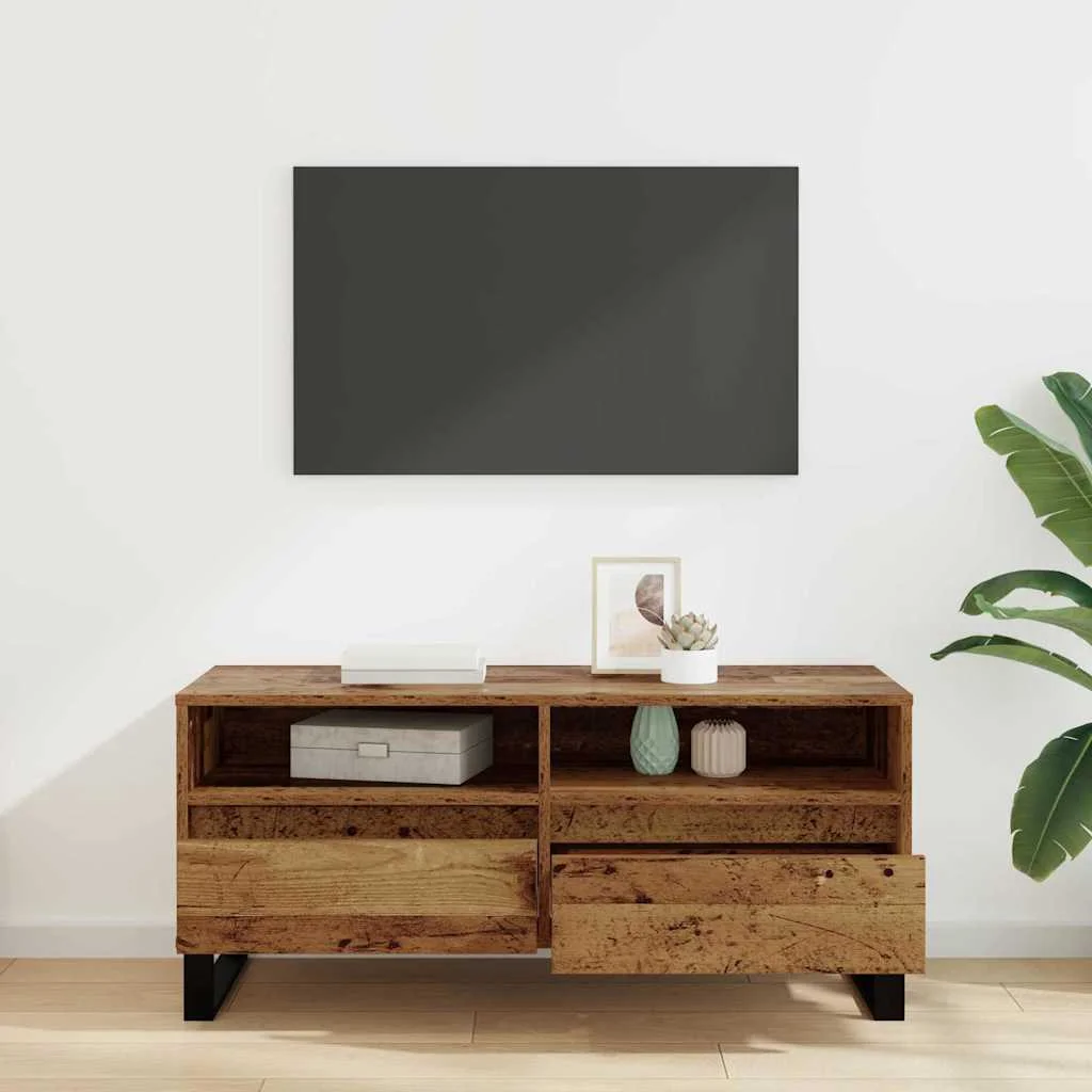 TV szekrény Öreg fa 100 x 34,5 x 44,5 cm Műszaki fa és vas