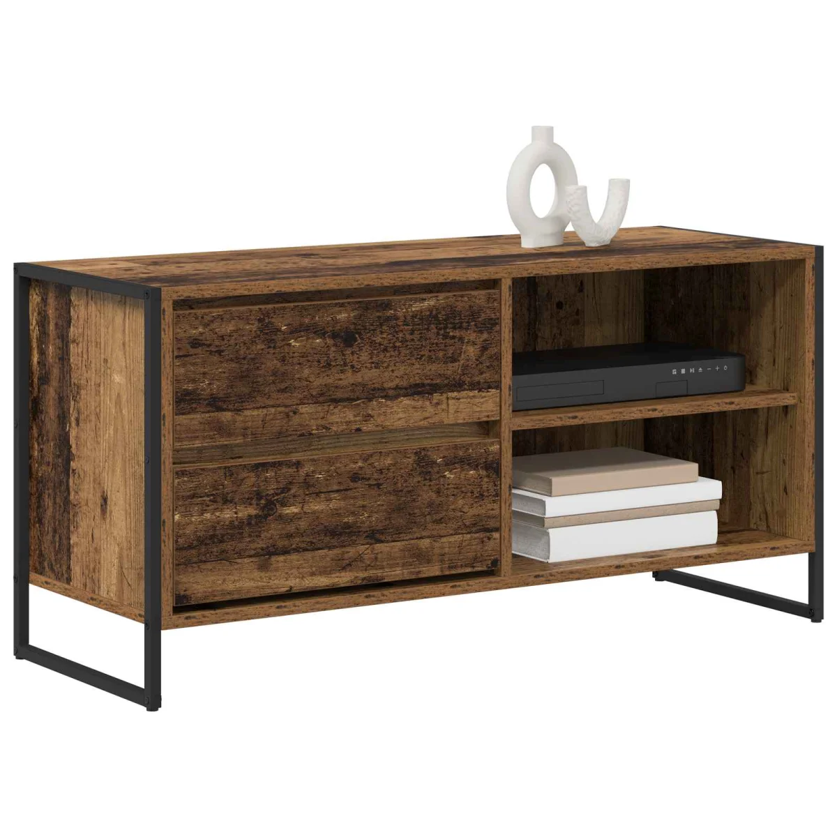 TV szekrény fiókkal Öreg fa 100 x 36 x 49,5 cm Faanyag