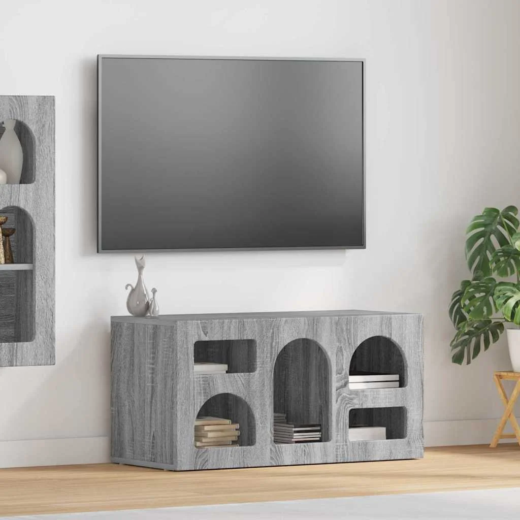 TV szekrény Szürke Sonoma 80 x 35 x 40 cm Faanyag