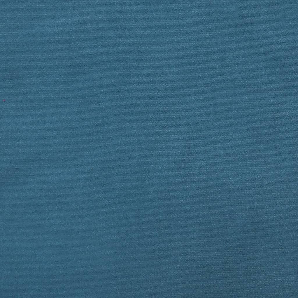 Kék bársonypad 108x79x79 cm