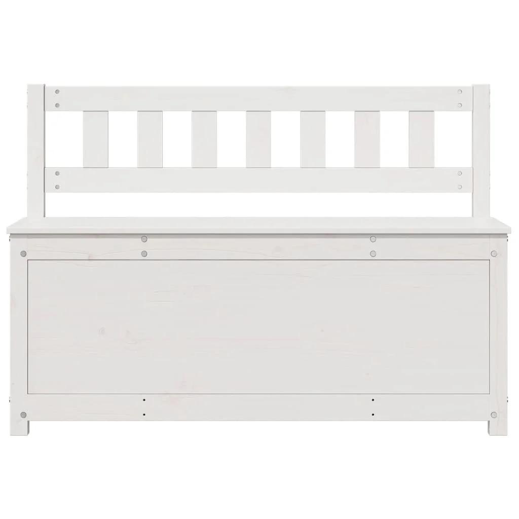 Fehér tömör fenyőfa pad 110 x 41 x 76,5 cm