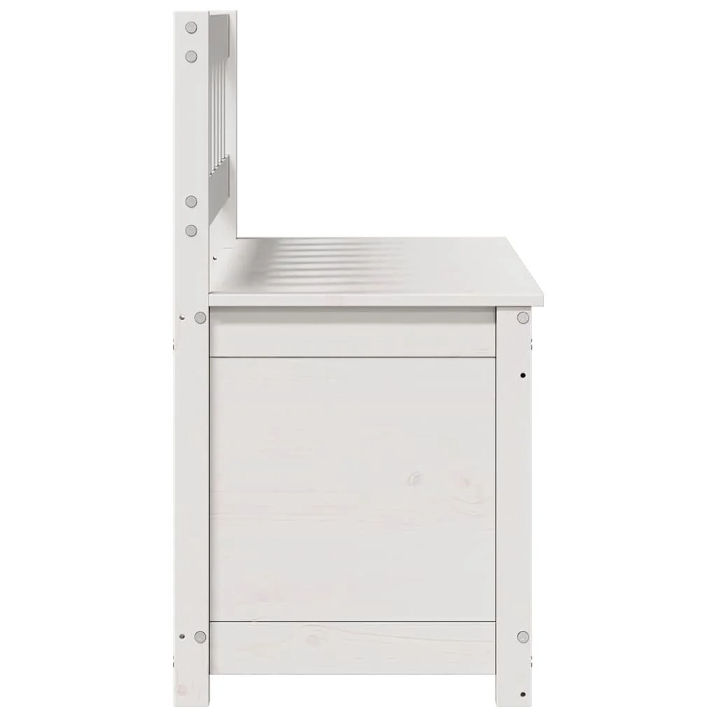 Fehér tömör fenyőfa pad 110 x 41 x 76,5 cm