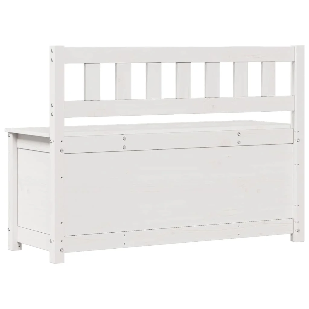Fehér tömör fenyőfa pad 110 x 41 x 76,5 cm