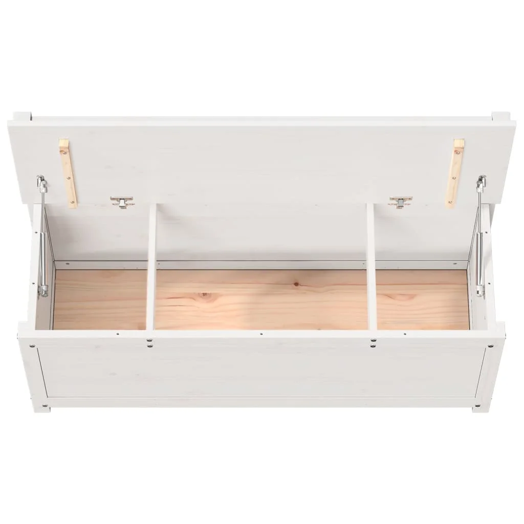 Fehér tömör fenyőfa pad 110 x 41 x 76,5 cm