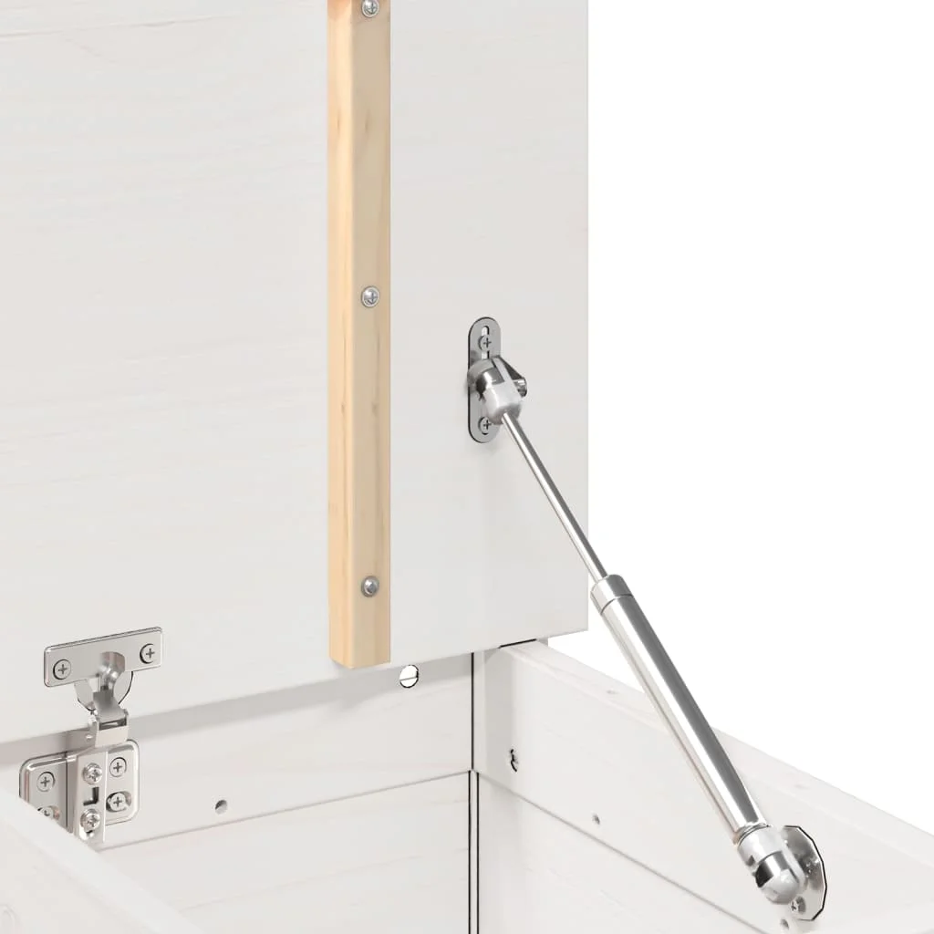 Fehér tömör fenyőfa pad 110 x 41 x 76,5 cm