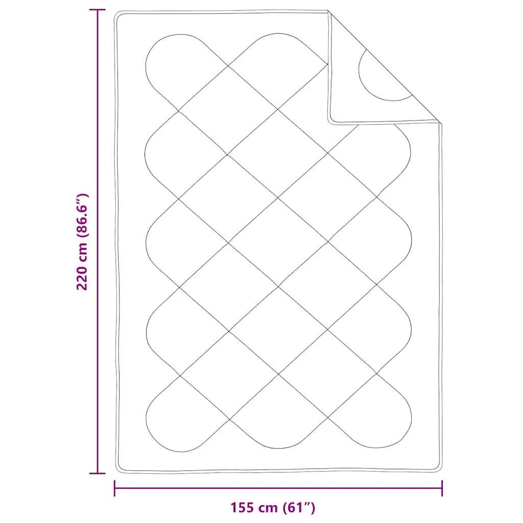 2-in-1 Paplan párnával 2 pcs Fehér 155 x 220 cm Mikroszálas