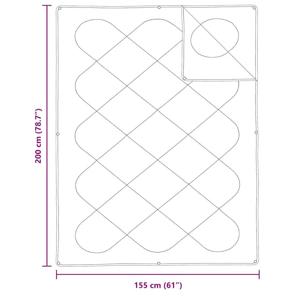 Paplan párnával 2 pcs Fehér 155 x 200 cm Mikroszálas