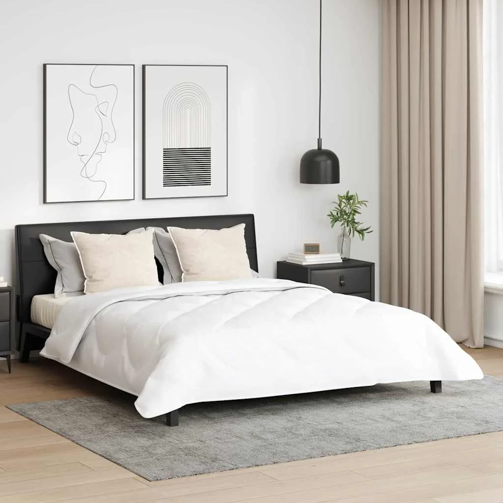 Takaró párnákkal Argyle párnával 3 pcs Fehér 200 x 200 cm Mikroszálas