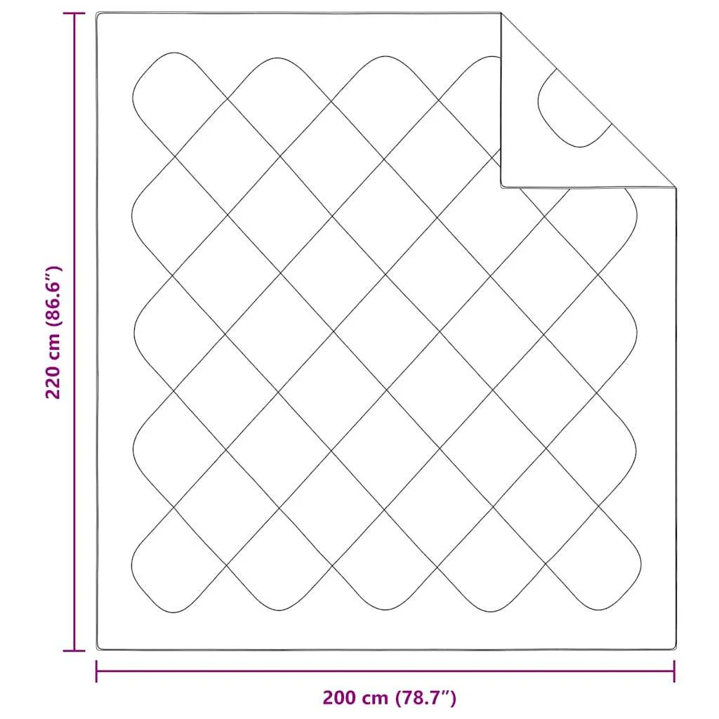 Téli takaró párnával 3 pcs Fehér 200 x 220 cm Mikroszálas