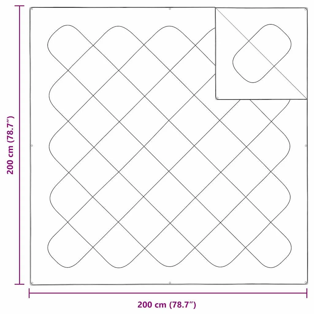 Paplan Egyéb párnával 3 pcs Fehér 200 x 200 cm Mikroszálas