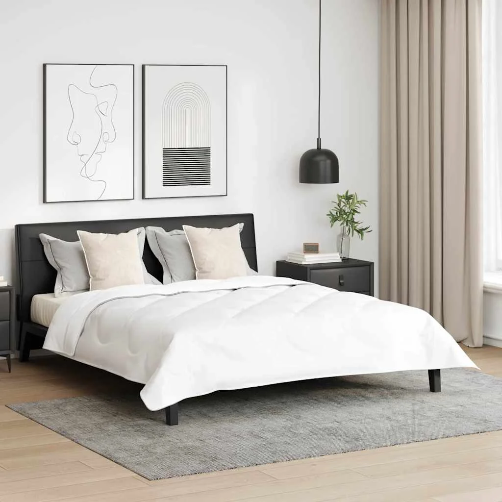 Paplan Egyéb párnával 3 pcs Fehér 240 x 200 cm Mikroszálas