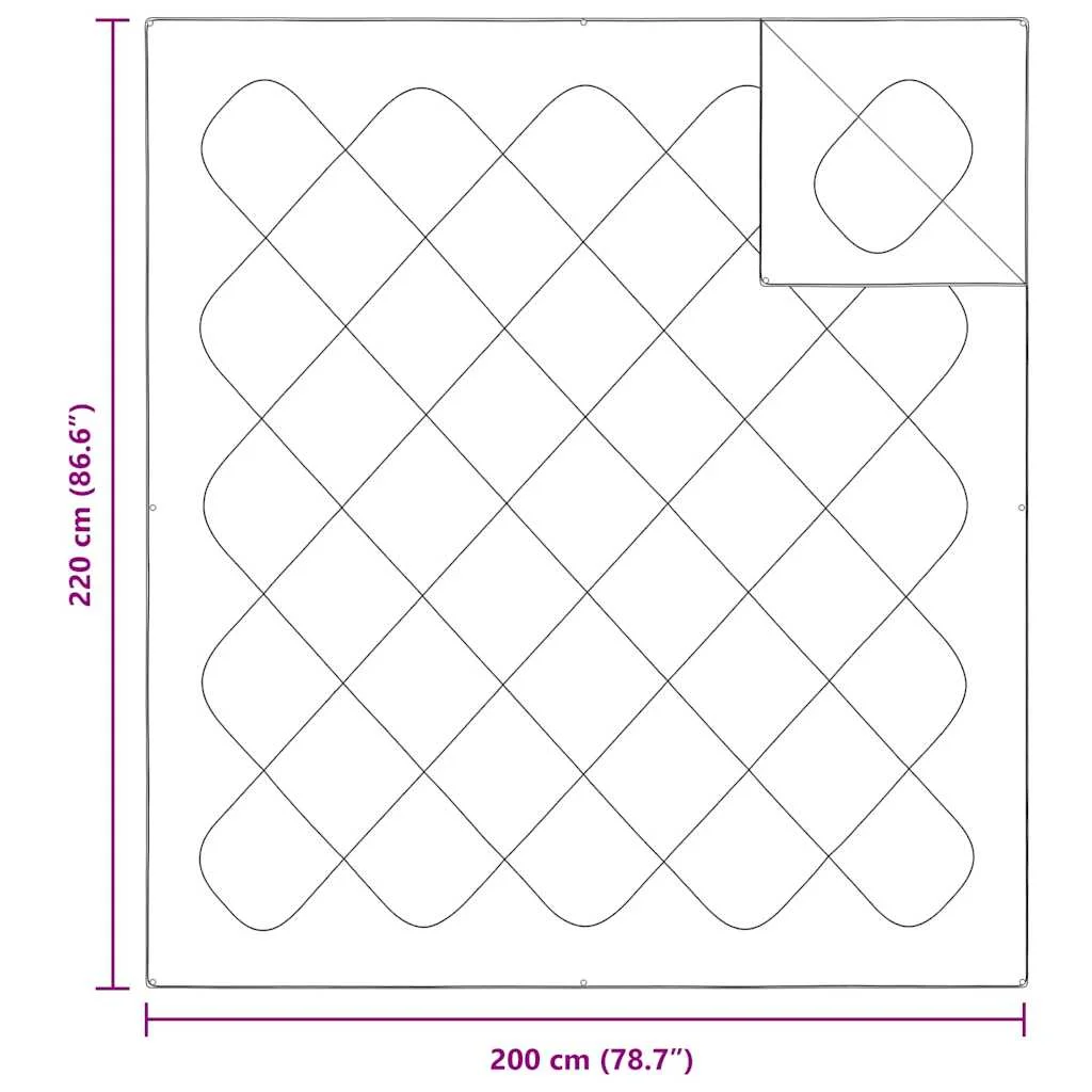 Paplan Egyéb párnával 3 pcs Fehér 200 x 220 cm Mikroszálas