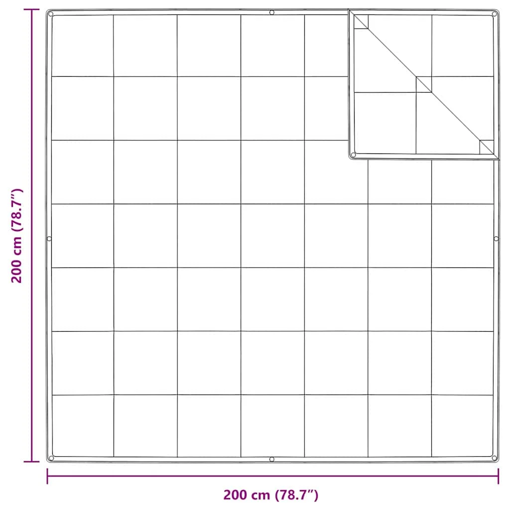 2-in-1 Paplan Fehér 200 x 200 cm Toll