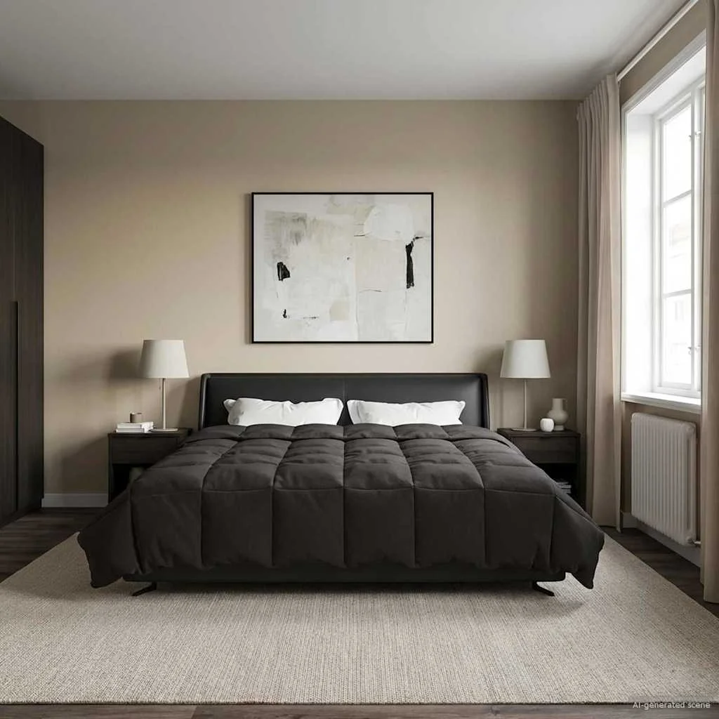 Teljes éves takaró Sövényes Antracit 220 x 260 cm Mikroszál