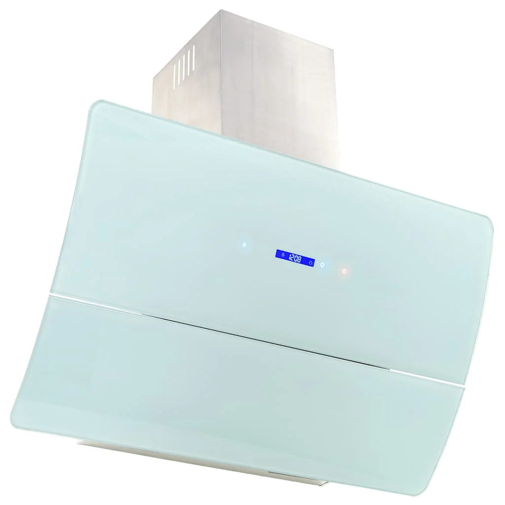 Fehér rozsdamentes acél fali páraelszívó 756 m³/h 90 cm