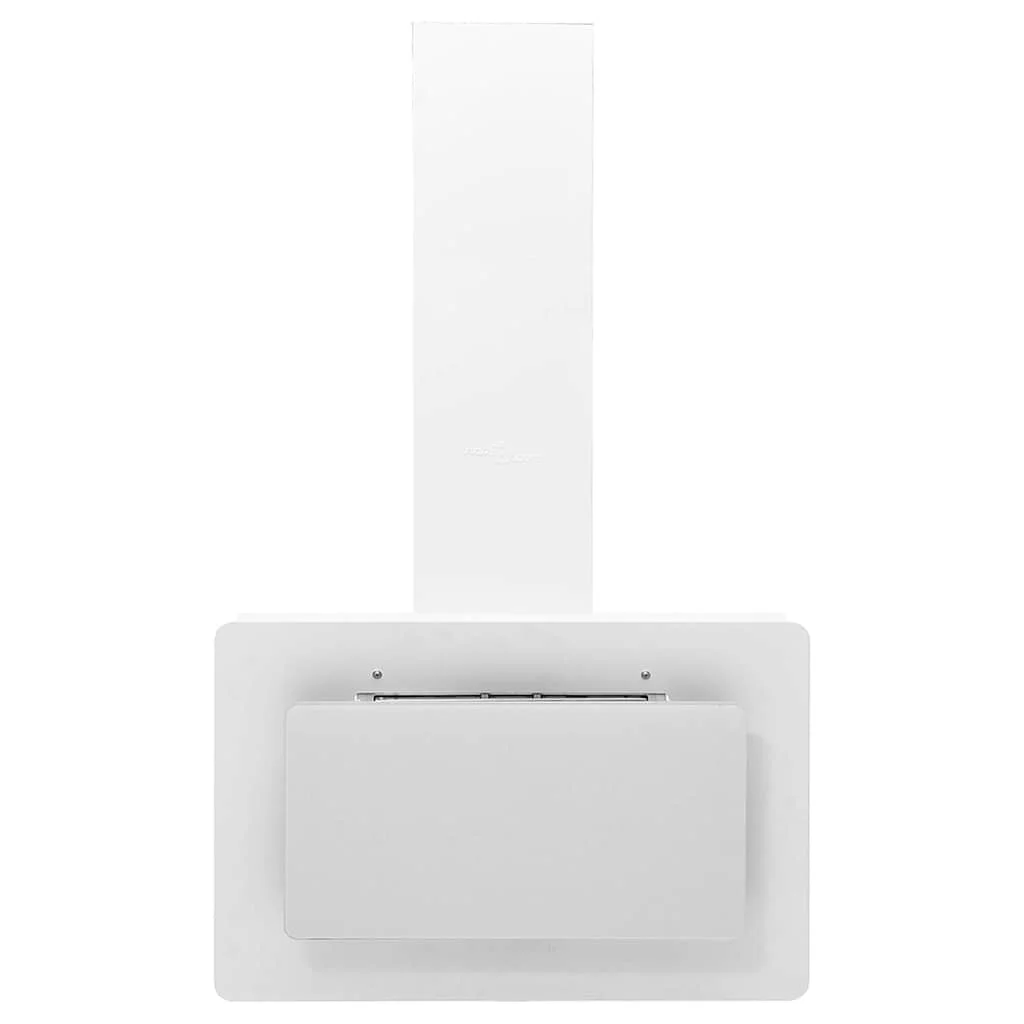 Fehér rozsdamentes acél és edzett üveg fali páraelszívó 60 cm