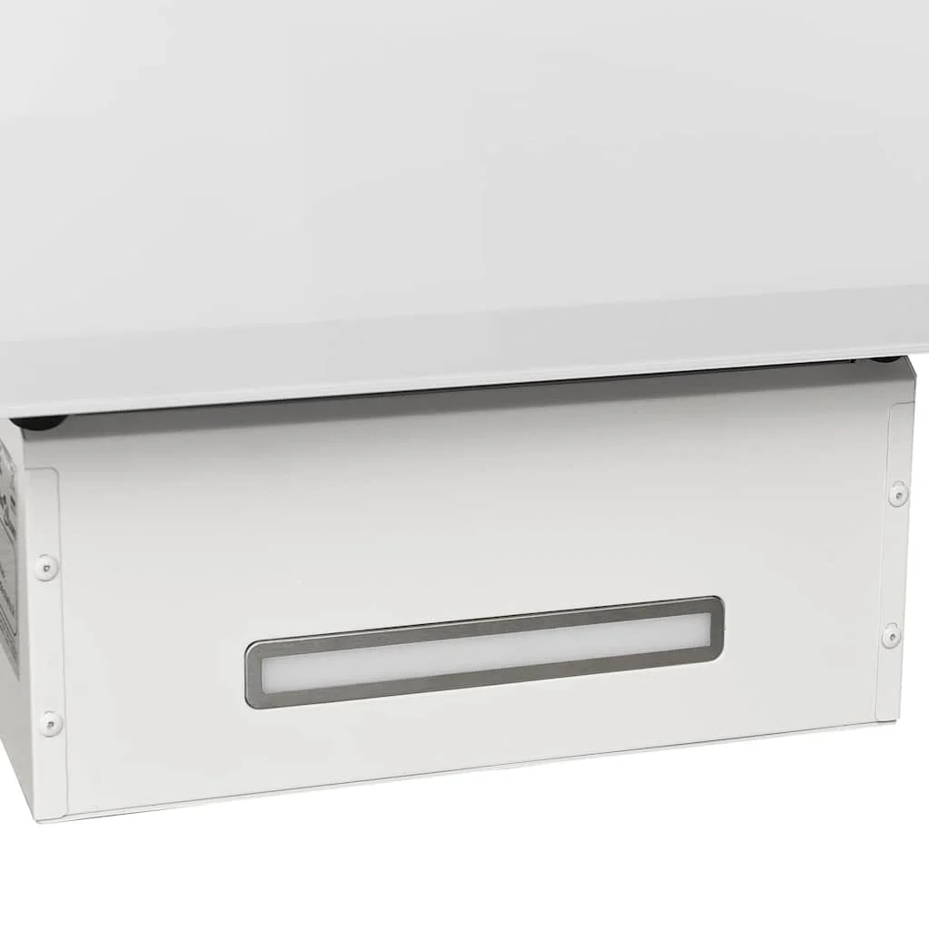 Fehér acél és edzett üveg fali páraelszívó 90 cm