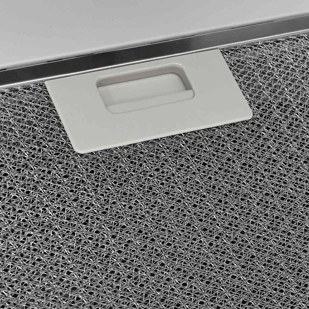 Fehér acél és edzett üveg fali páraelszívó 90 cm