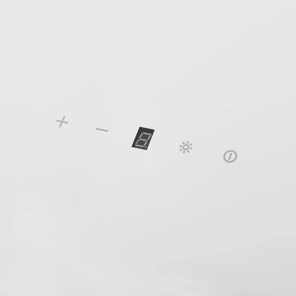 Fehér acél és edzett üveg fali páraelszívó 60 cm