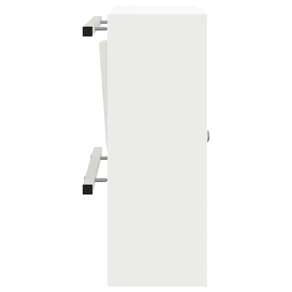 Postaláda tárolóval ajtóval zárral Fehér 30 x 20 x 55 cm Acél