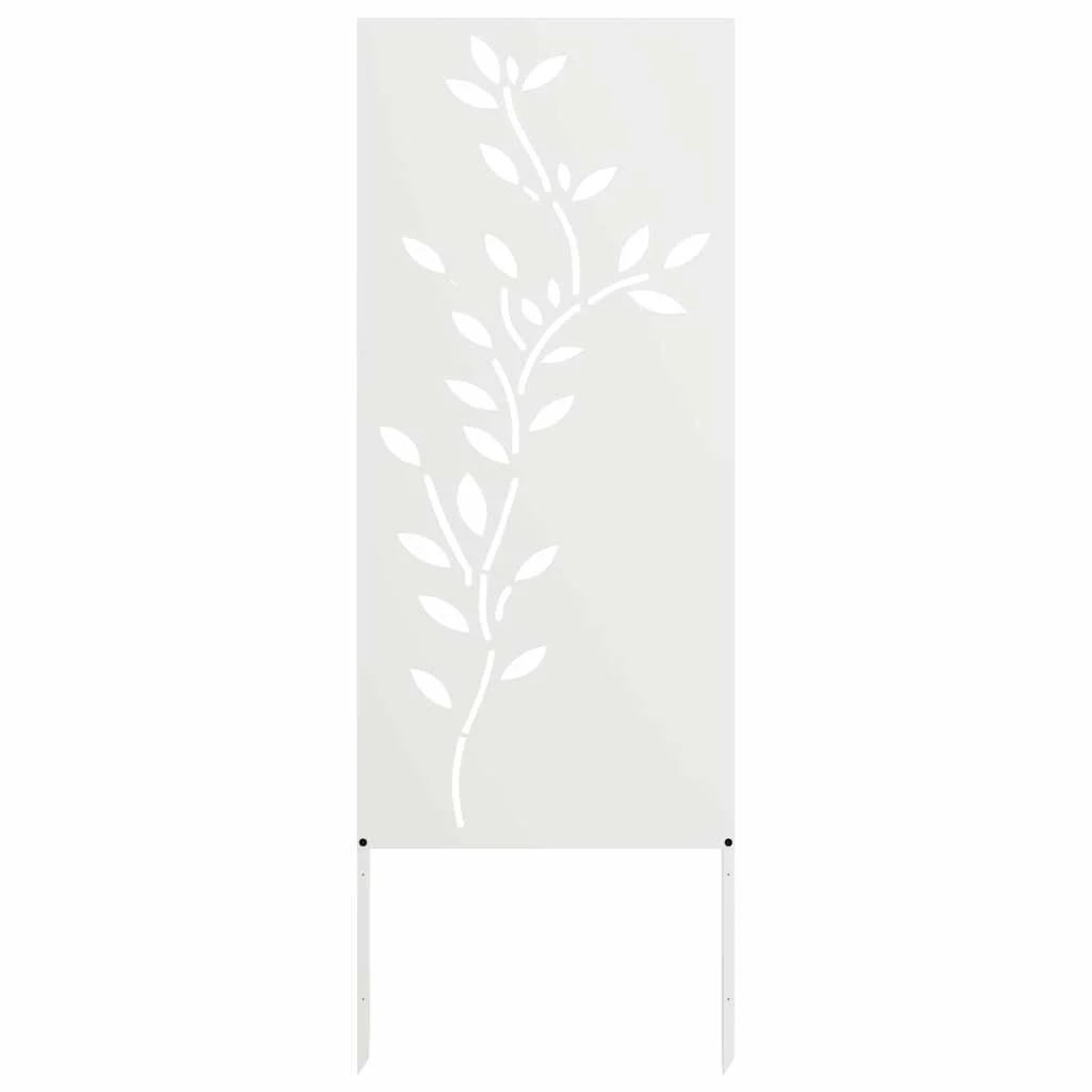 Kerti dekoratív panel Fehér 50 x 140 cm Hidegen hengerelt acél