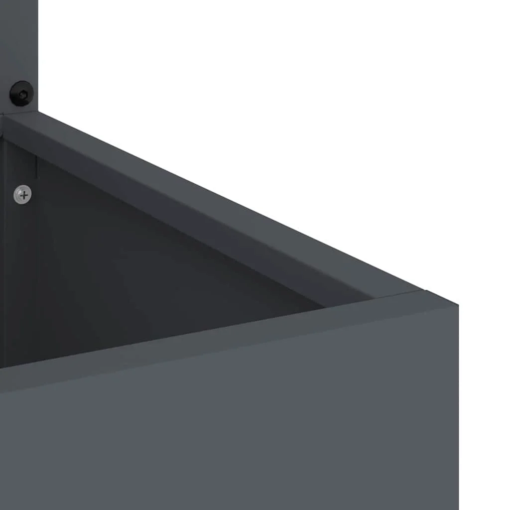 Kerti Cserepes Növény Tartó Dekoratív Panellel Antracit