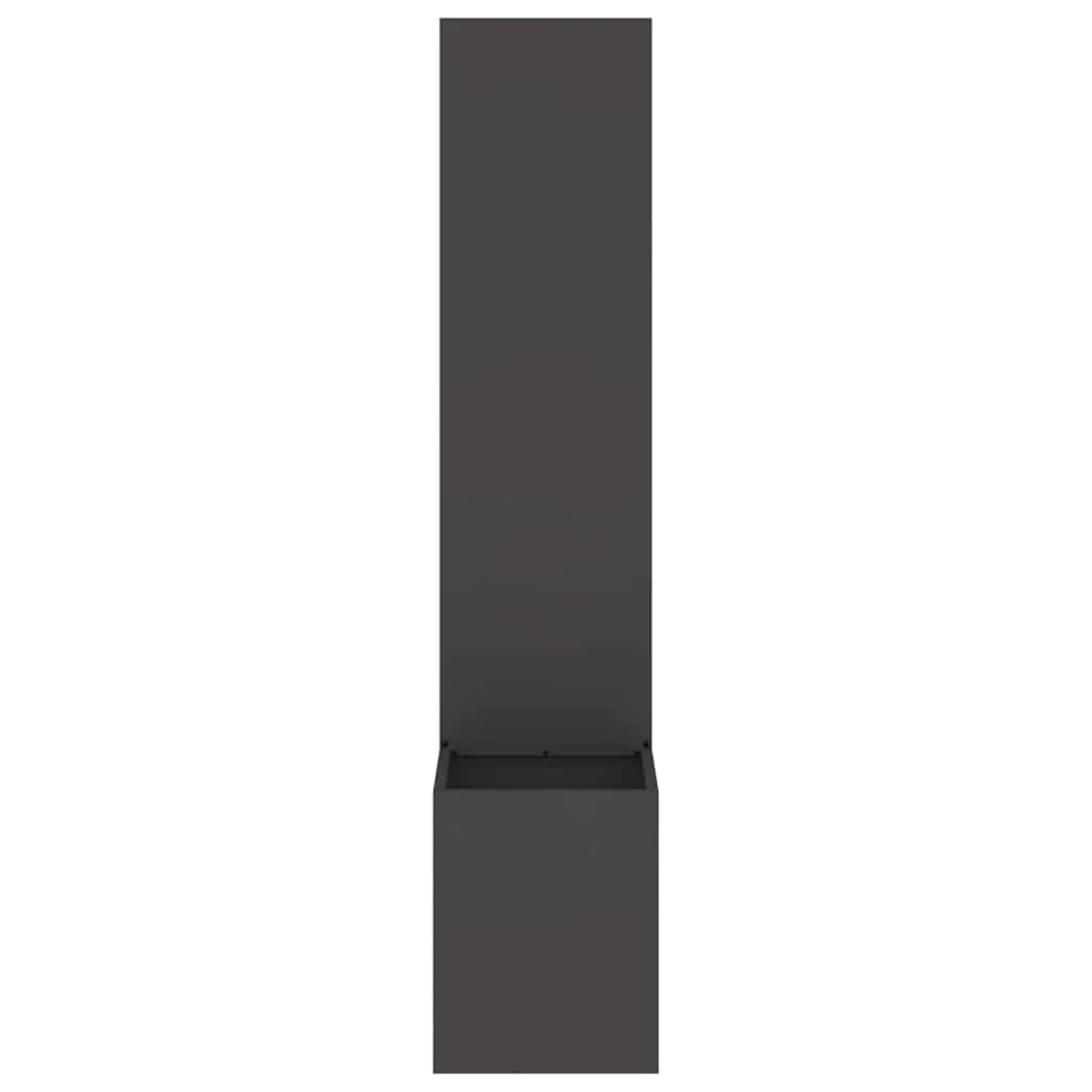 Kerti Cserepes Növény Tartó Dekoratív Panellel Fekete