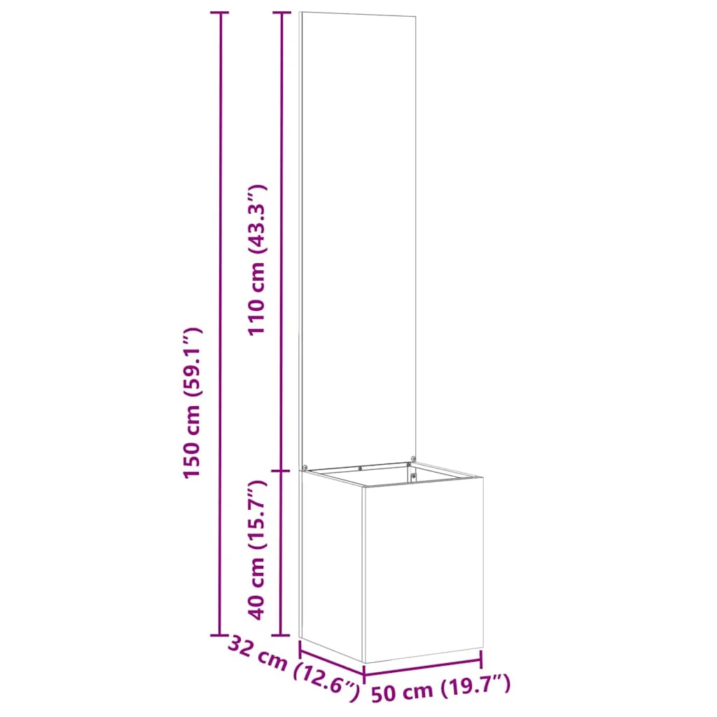 Kerti Cserepes Növény Tartó Dekoratív Panellel Fehér