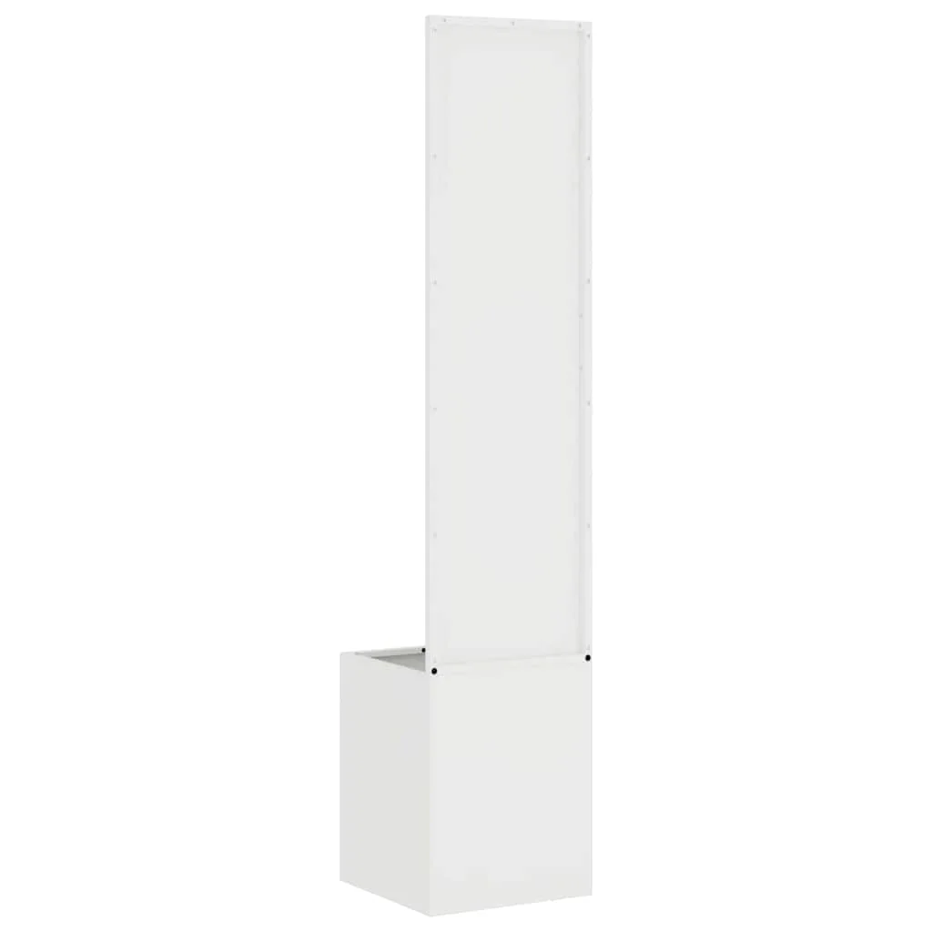 Kerti Cserepes Növény Tartó Dekoratív Panellel Fehér