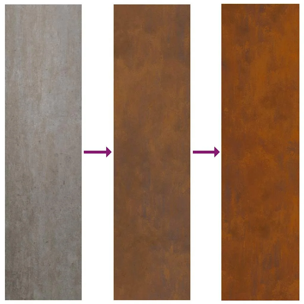 Kerti Cserepes Növény Tartó Dekoratív Panellel Rozsdás