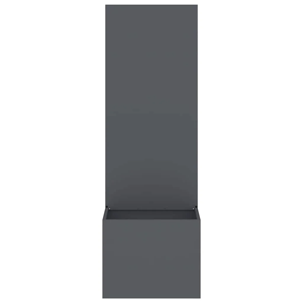 Kerti Cserepes Növény Tartó Dekoratív Panellel Antracit