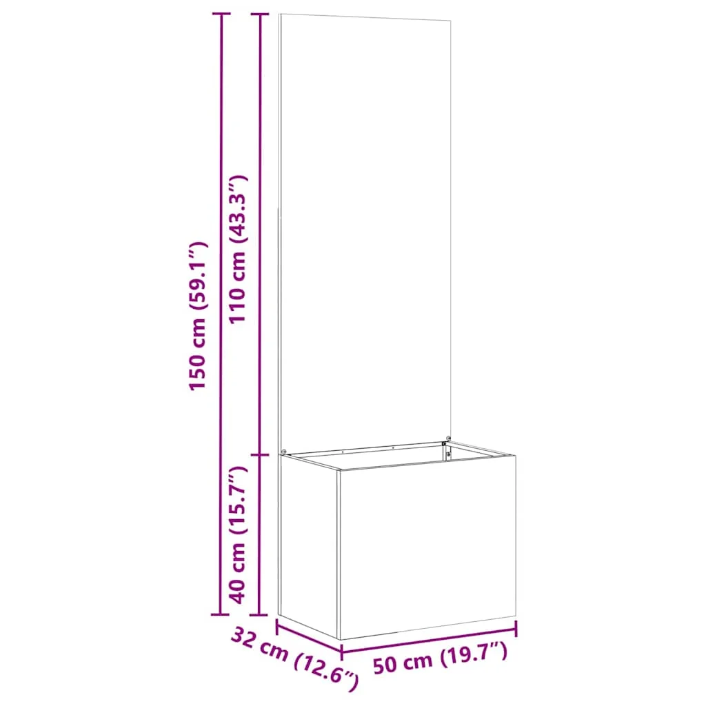 Kerti Cserepes Növény Tartó Dekoratív Panellel Oliva zöld