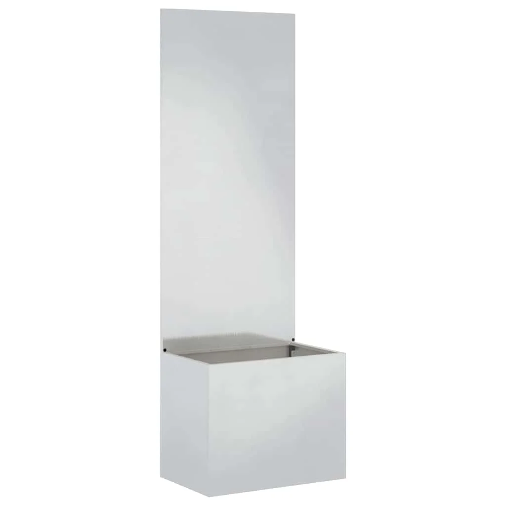 Kerti Cserepes Növény Tartó Dekoratív Panellel Ezüst