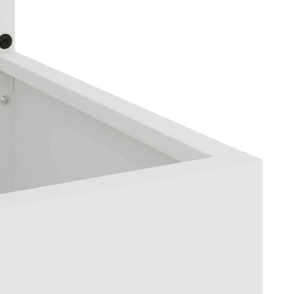 Kerti Cserepes Növény Tartó Dekoratív Panellel Fehér