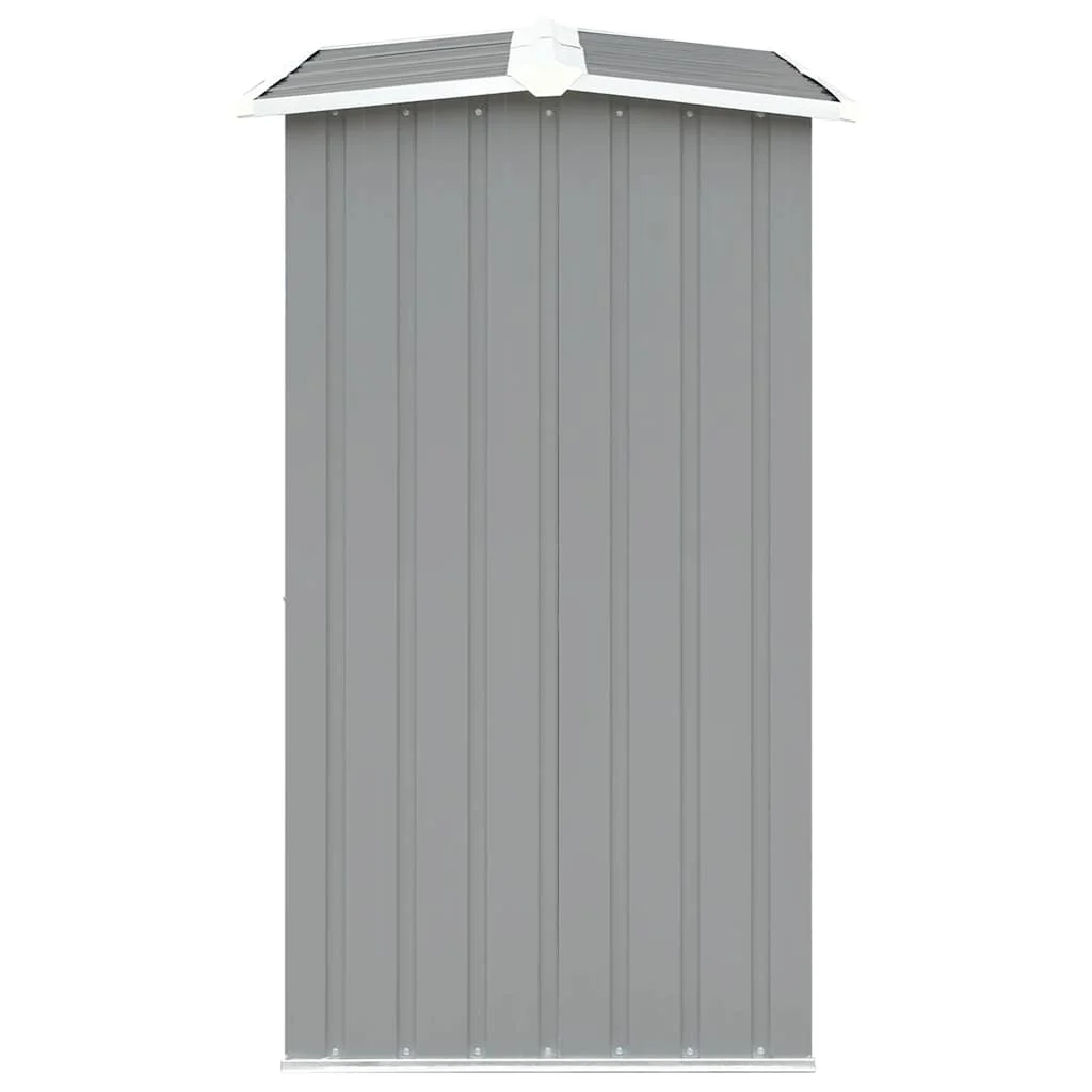 Szürke horganyzott acél kerti tűzifatároló 330 x 92 x 153 cm 