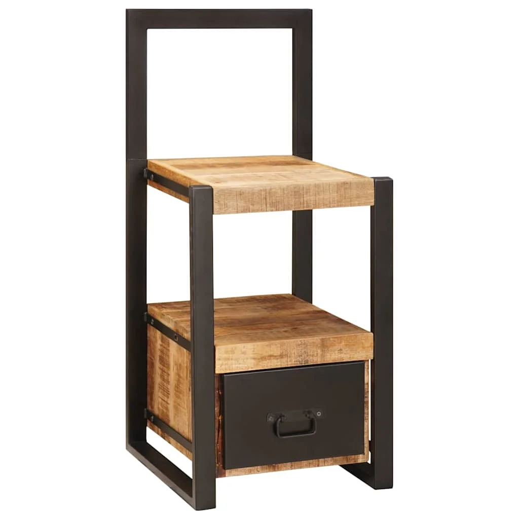 Valet állvány 40x40x90 cm Tömör Durva Fa Mangó