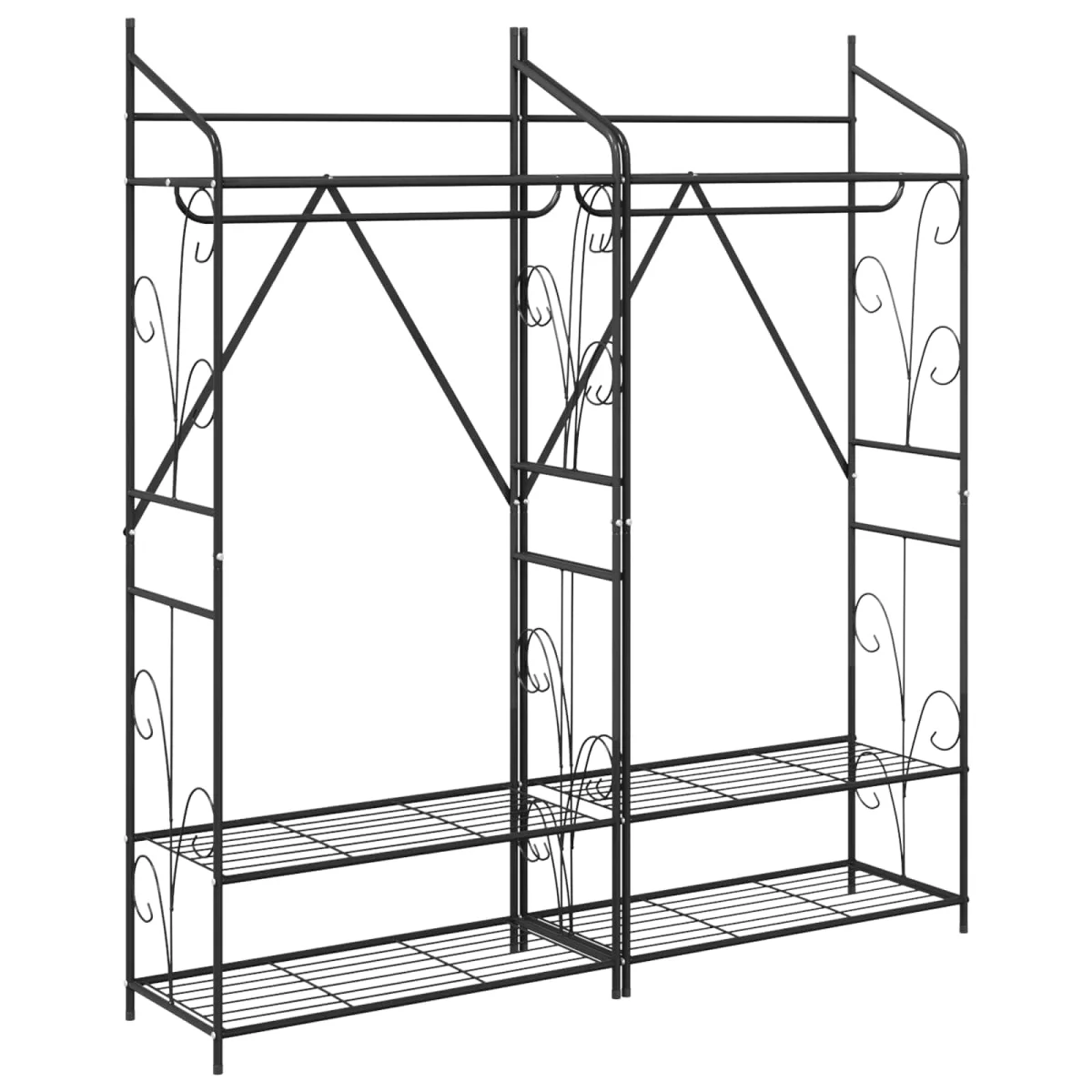 Nyitott Szekrény Egyszínű 2 pcs 78 x 36 x 158 cm