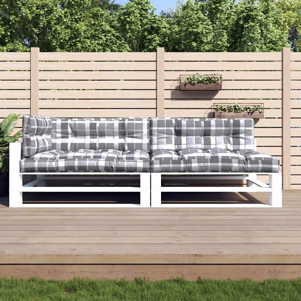 5 db szürke kockás szövet raklappárna