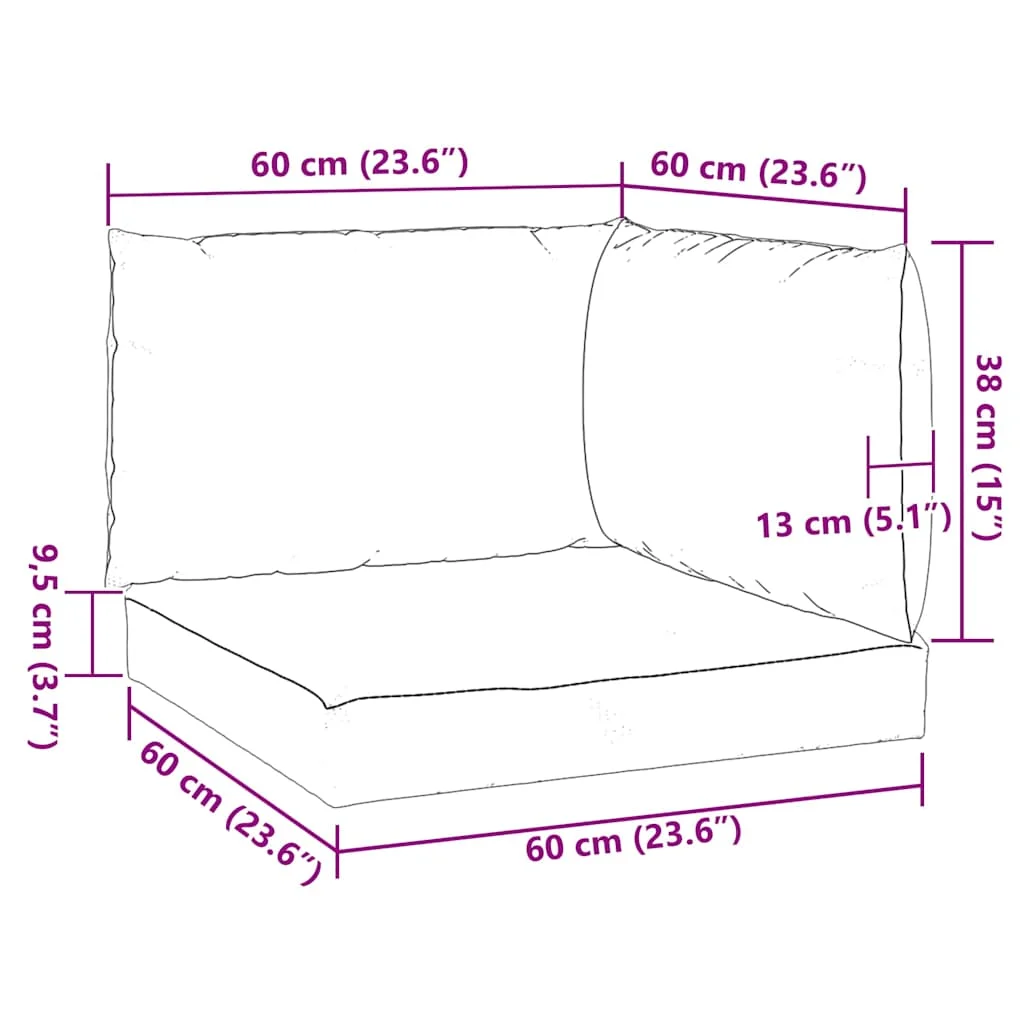 3 db bézs szövet raklapkanapé-párna