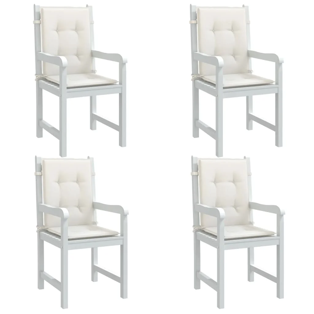 4 db melange krémszínű szövet háttámlás székpárna 100x50x4 cm