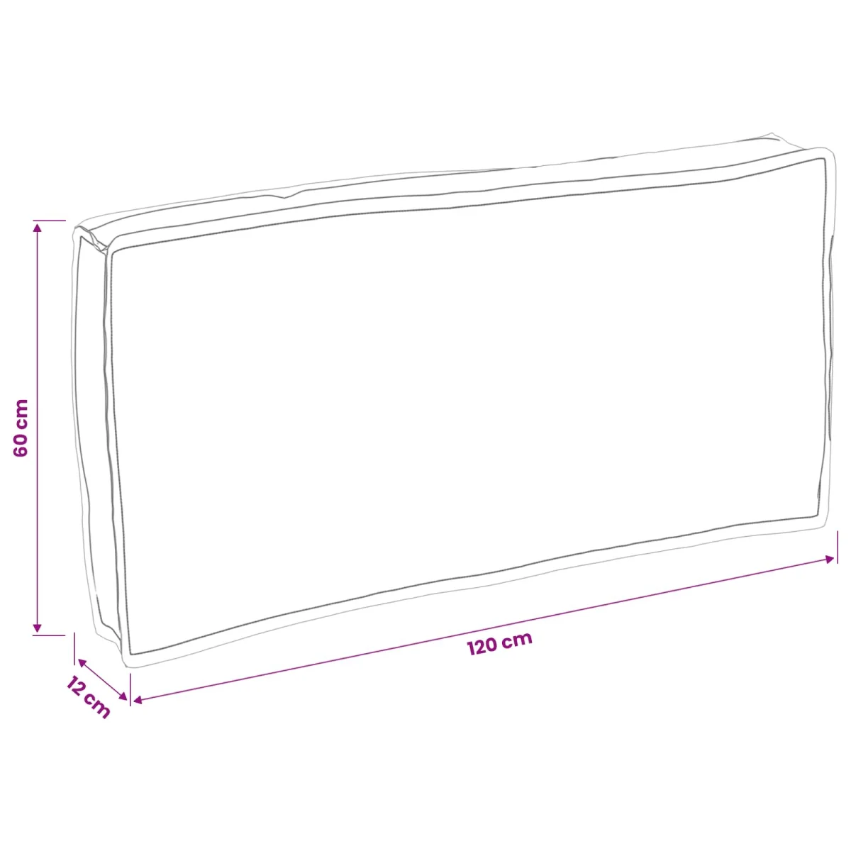 Párna Levél Levél mintázat 120 x 60 x 12 cm Oxford Szövet