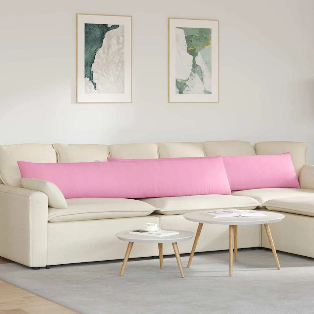 Kanapé párnák 2 pcs Rózsaszín 200 x 40 cm szövet