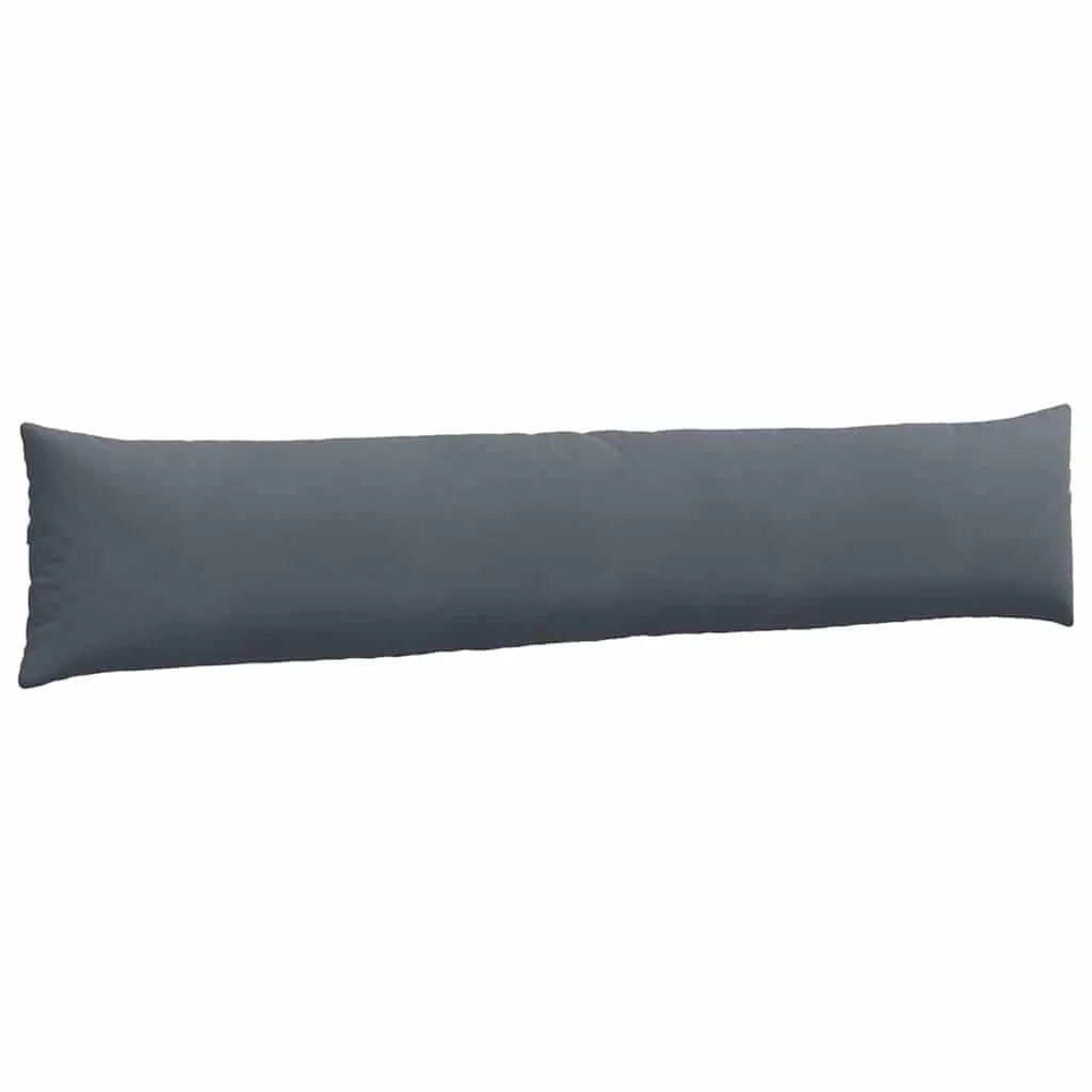 Kanapé párnák 2 pcs Sötétszürke 200 x 40 cm Bársonyos szövet