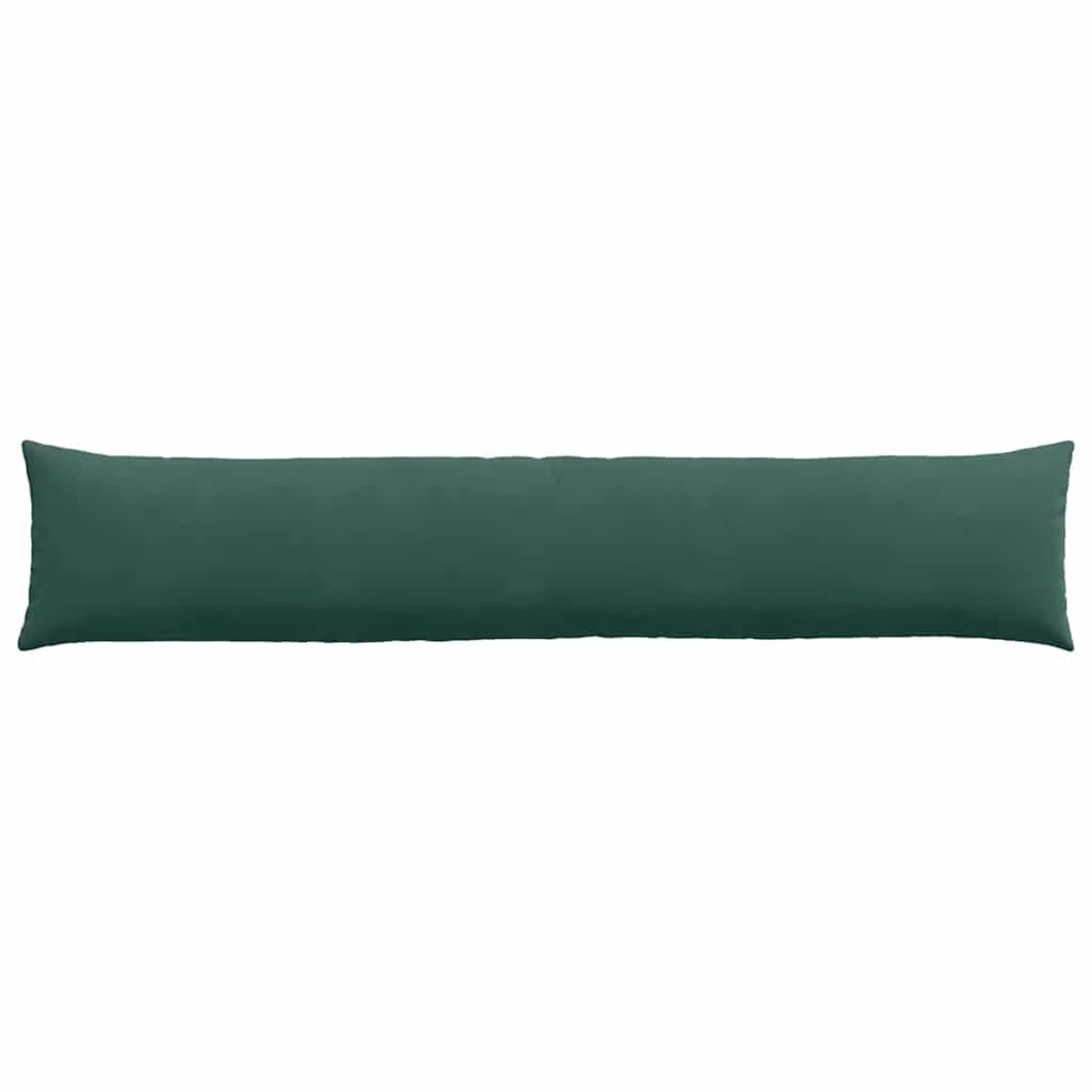 Kanapé párnák 2 pcs Sötétzöld 200 x 40 cm Bársonyos szövet
