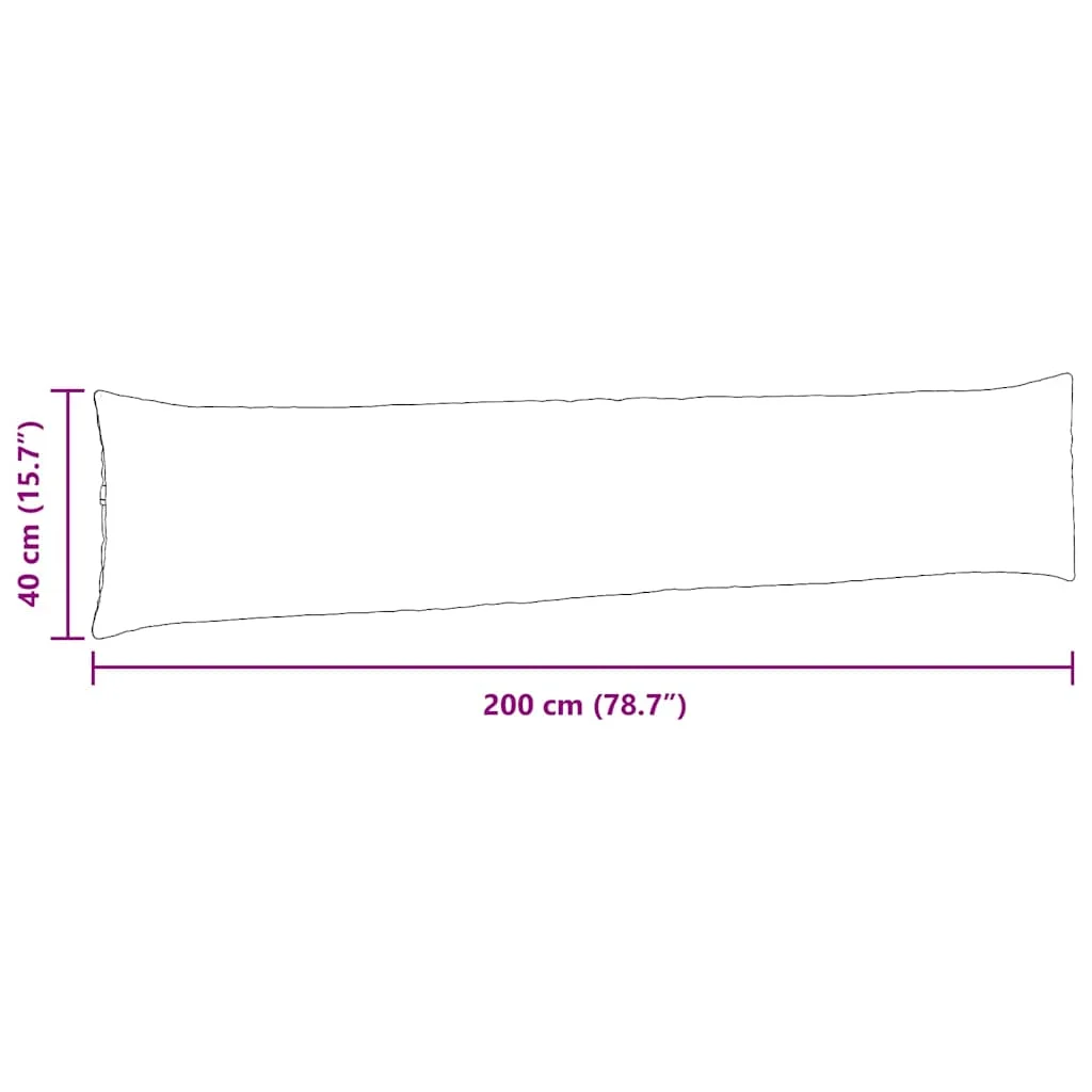 Kanapé párnák 2 pcs Krém 200 x 40 cm Bársonyos szövet